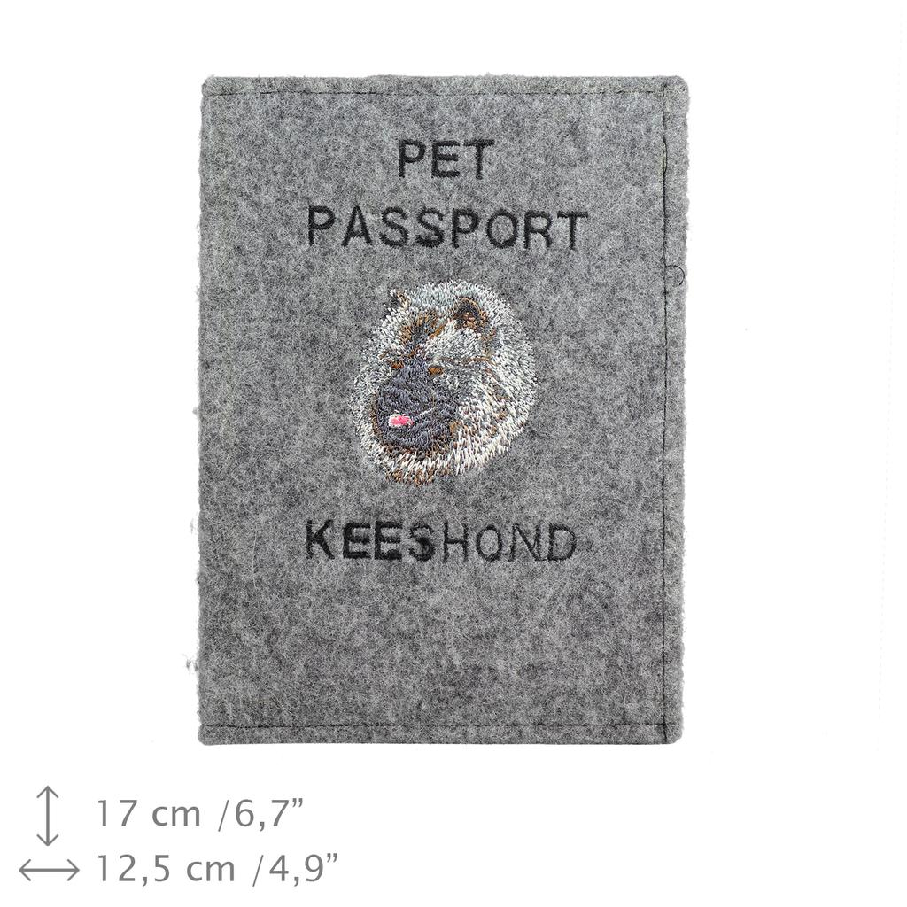 Keeshond, Dutch Barge Dog, Smiling Dutchman, - Dog passport case, document case, gift for the traveller from the Art-Dog brand