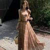 French Holiday Style Contrasting Color Plaid Sleeveless Dress Women's Summer Temperament A-shaped Skirt Sexy Waist and Thin Skirt