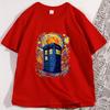 Sternenblaue Box Gedruckte T-Shirts Herren Damen Lustige Van Gogh Grafik T-Shirts Freizeit Baumwolle Kurzarm Rundhals T-Shirts