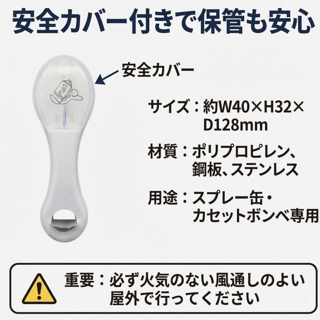 Spray Can with Hole Punch Gas Release Pucchin with Safety