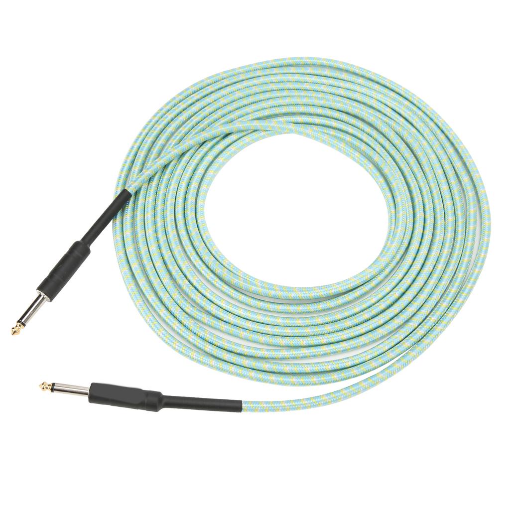 Musical Instrument Cable Braided Shielding Audio Extension Cord with NickelPlated Plug 6 Meter