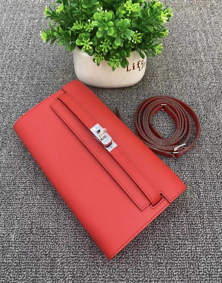 Sac femme première couche cuir de vachette bandoulière réglable long portefeuille KL bandoulière unique bandoulière fermeture éclair cuir de vachette petit sac carré tendance