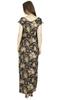 Bimba Long Maxi Gown Floral Rayon Dress- Both Side Slits Classic Summer Wear