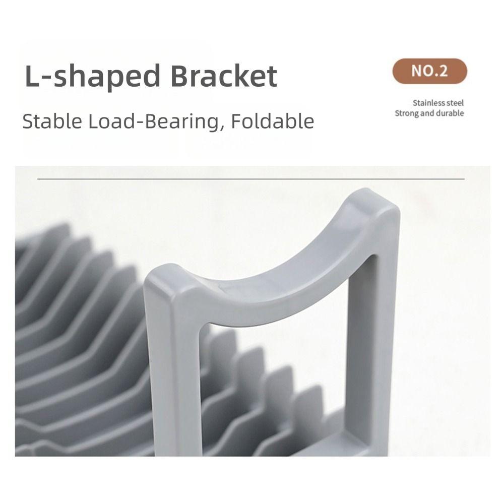 Grey White Bowl and Plate Drain Storage Rack Plastic Dish Drying Rack  Kitchen Supplies