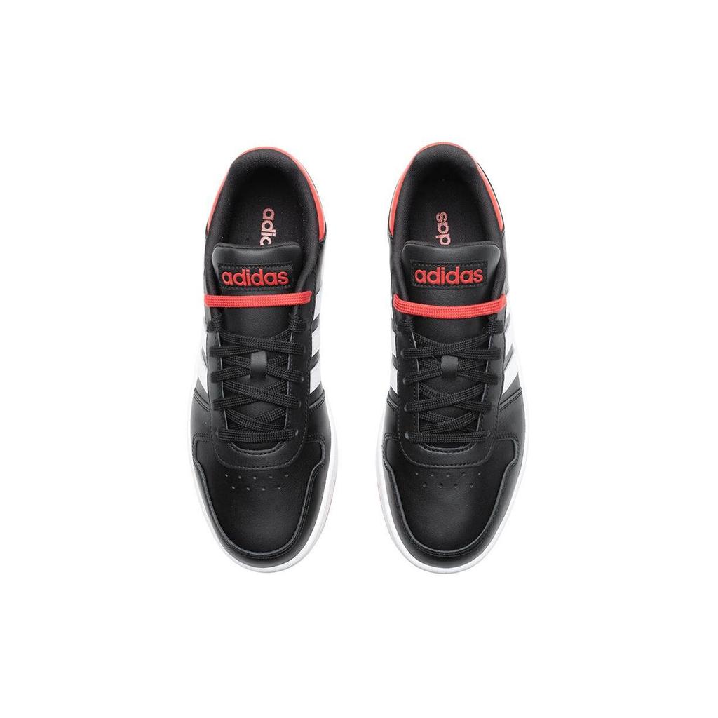 adidas Hoops 2.0 Bequeme Vielseitige Stoßdämpfende Langlebige Low-Top-Sneaker Unisex-Sneaker Schwarz Weiß Rot IH6368