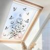 Creative Black White Sketch Line Art Peony Butterfly Static Cling Wall Sticker for Kitchen Bathroom No Glue Home Decor