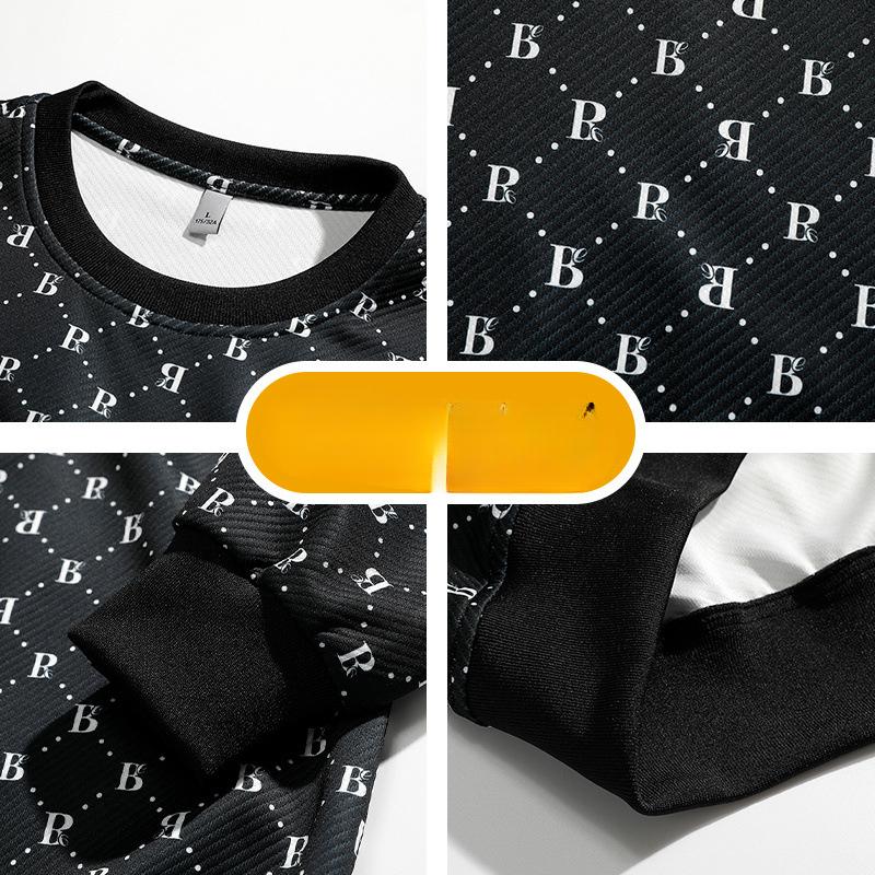 Trendy brand round neck sweatshirts for men and women in spring and autumn, versatile couple pullovers, casual hooded tops