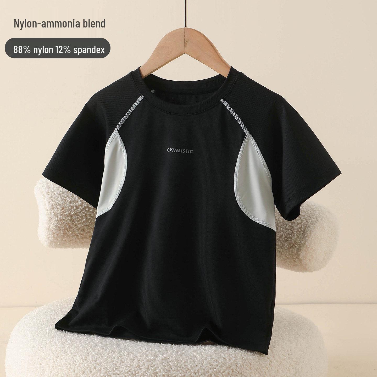Summer Boys Quick-Dry Breathable Short-Sleeve Sports T-Shirt 120 cm