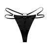 Women's Seamless Thong Metal Ring Sexy Cotton Crotch Breathable Underwear