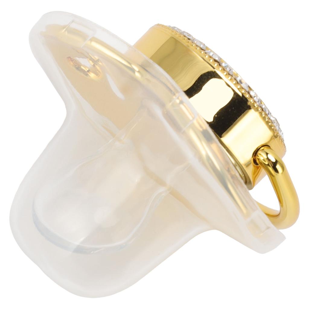 Baby Luxury Pacifier BPA Free Little Prince Rhinestones Golden Bling Newborn Dummy Soother for 6 To