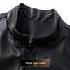 Men's Premium Sheepskin Stand Collar Moto Leather Jacket