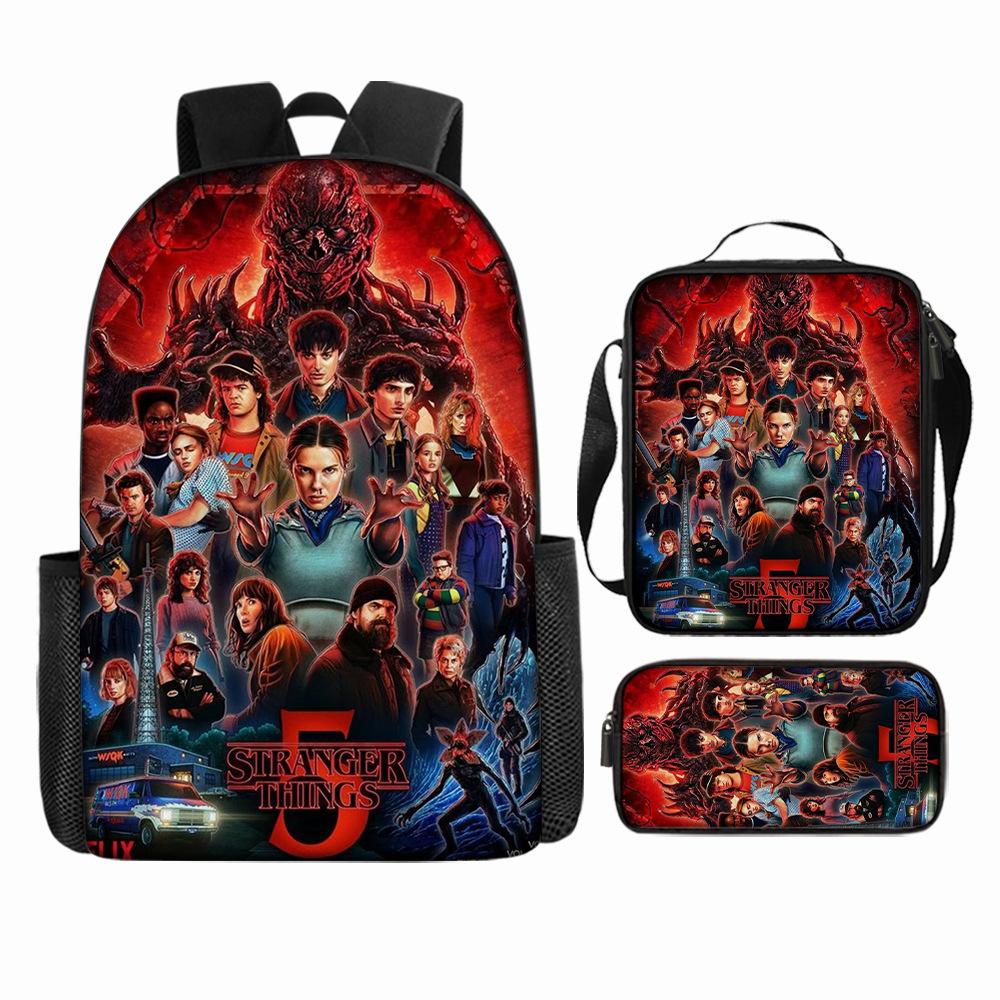 Stranger Things5 Rucsac pentru copii+geantă de umăr+etui pentru creioane KTB