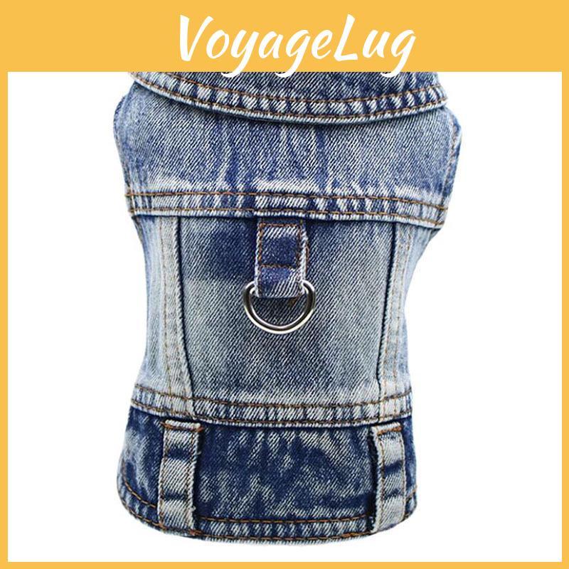 Vest Denim Smallmedium Dualpurpose For Pets Yearround Dog Outfit For Teddy Breeds