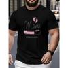 Men's Plus Size Print T-Shirt - Casual Short Sleeve Round Neck Summer Tees Suitable for Big & Tall Guys, PLUS SIZE