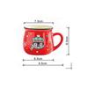 New Mini Christmas Mugs Couples Ceramic Cups Kawaii Santa Claus Figurines Creative  Gift For Office Home Milk Coffee Tea Cup