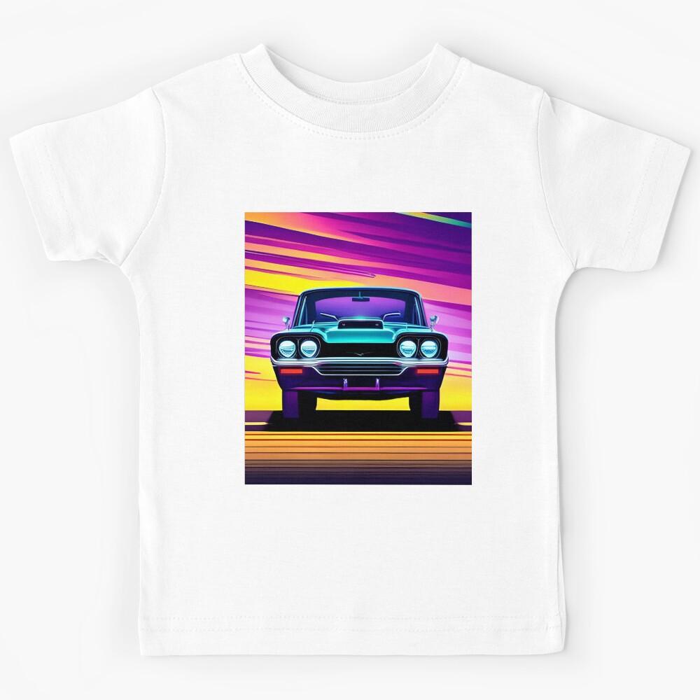 Classic car front with colorfull background Kids T-Shirt 170