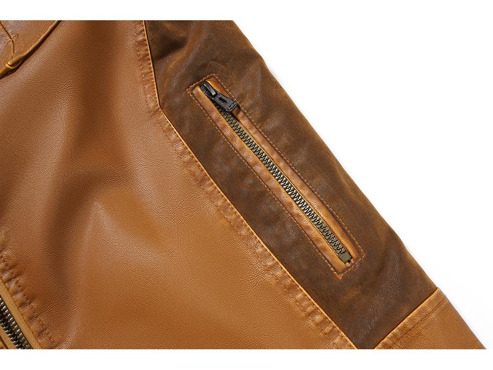 Men's European-Style PU Leather Hooded Jacket, Winter Plus Velvet, New Arrival