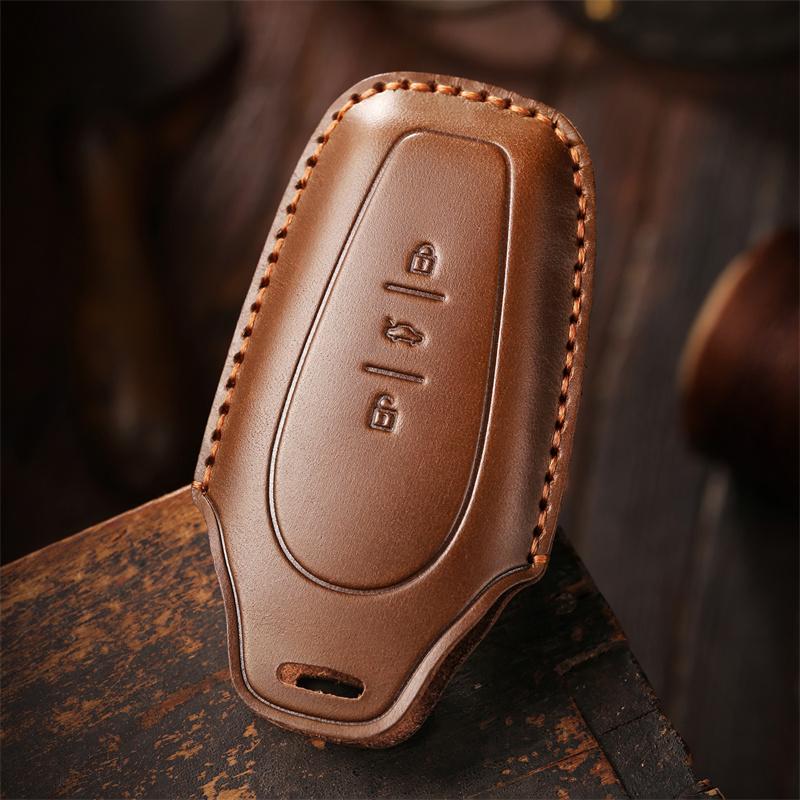 Styling Mouldings Leather Car Key Case for Nissan N7 2025 N7pro N7max Remote Protection Cover Bag Shell Keychain Housing Holder