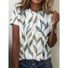 Summer Women's Clothing Elegant Temperament High-quality Retro Printed Pattern Short Sleeves Shirt