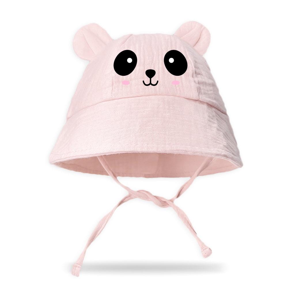 

Новая европейская и американская детская марлевая панама - Весенне-летняя панама от солнца с маленьким мишкой