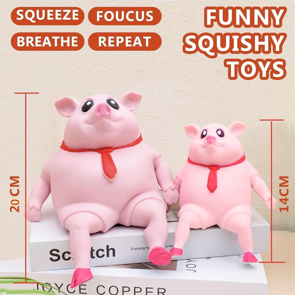 Cute Squishy Pig Stress Relief Pig Squeeze Toys to Anxiety, Funny Stretch Animal Splat Toys for Autism & ADHD Decompression Toy