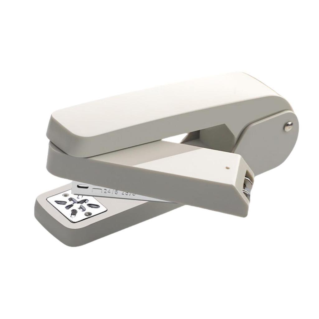 1pc Multi-functional 360-degree Rotating Labor-saving Stapler White Business Office Supplies - Can Bind 25 Sheets Of Paper At A Time