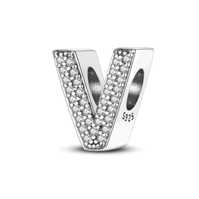 Copper Sparkling Heart Charm Pendant Beads Fit Original Bracelet For Women Valentine Day Jewelry Making Gifts