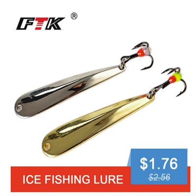 FTK Spoon Ice Fishing Bait 5g / 7g / 11g 43mm / 53mm / 63mm Rotary Bait Treble Hook Hard Bait