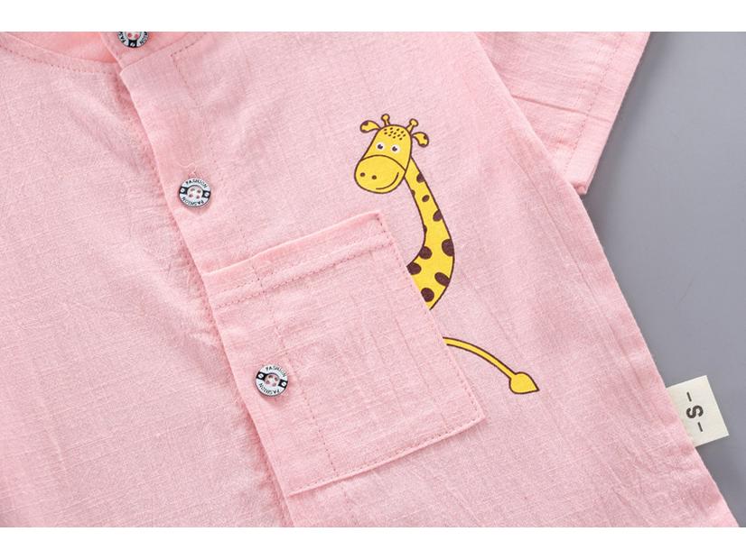 Tenue d'été à manches courtes pour petit garçon: Ensemble deux pièces mignon et beau