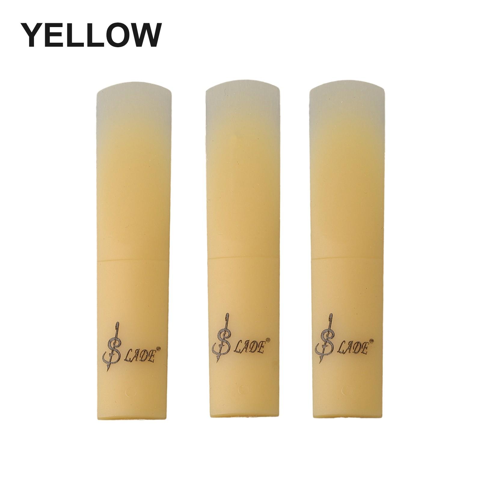 

3 шт. смоляные пластиковые трости для саксофона - детали для кларнета, сопрано, альта, тенора, саксофона, новые Tenor жёлтый