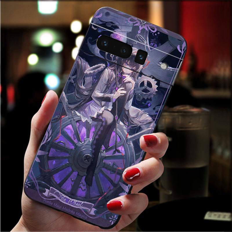 For Google Pixel 10 9 Pro XL Silicone Phone Soft Case For Google Pixel 9A 8A 7A 6A 5 Cover Shell Puella Magi Madoka Magica
