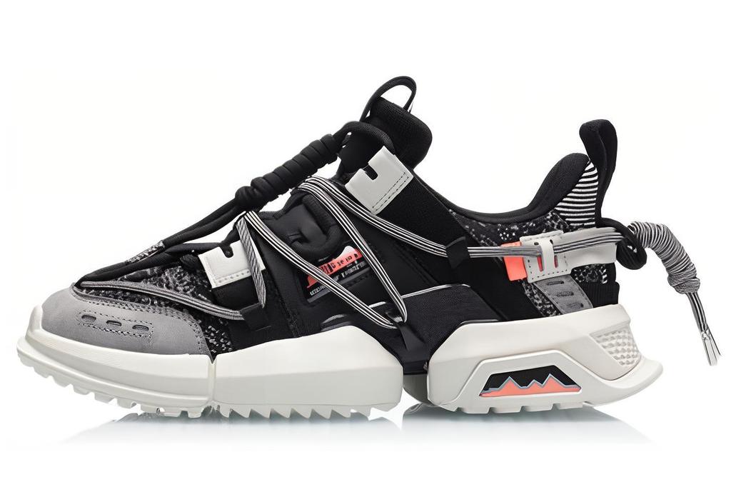 Li Ning Chunky Sneakers Women's Low Top Black/White AGLP088-3