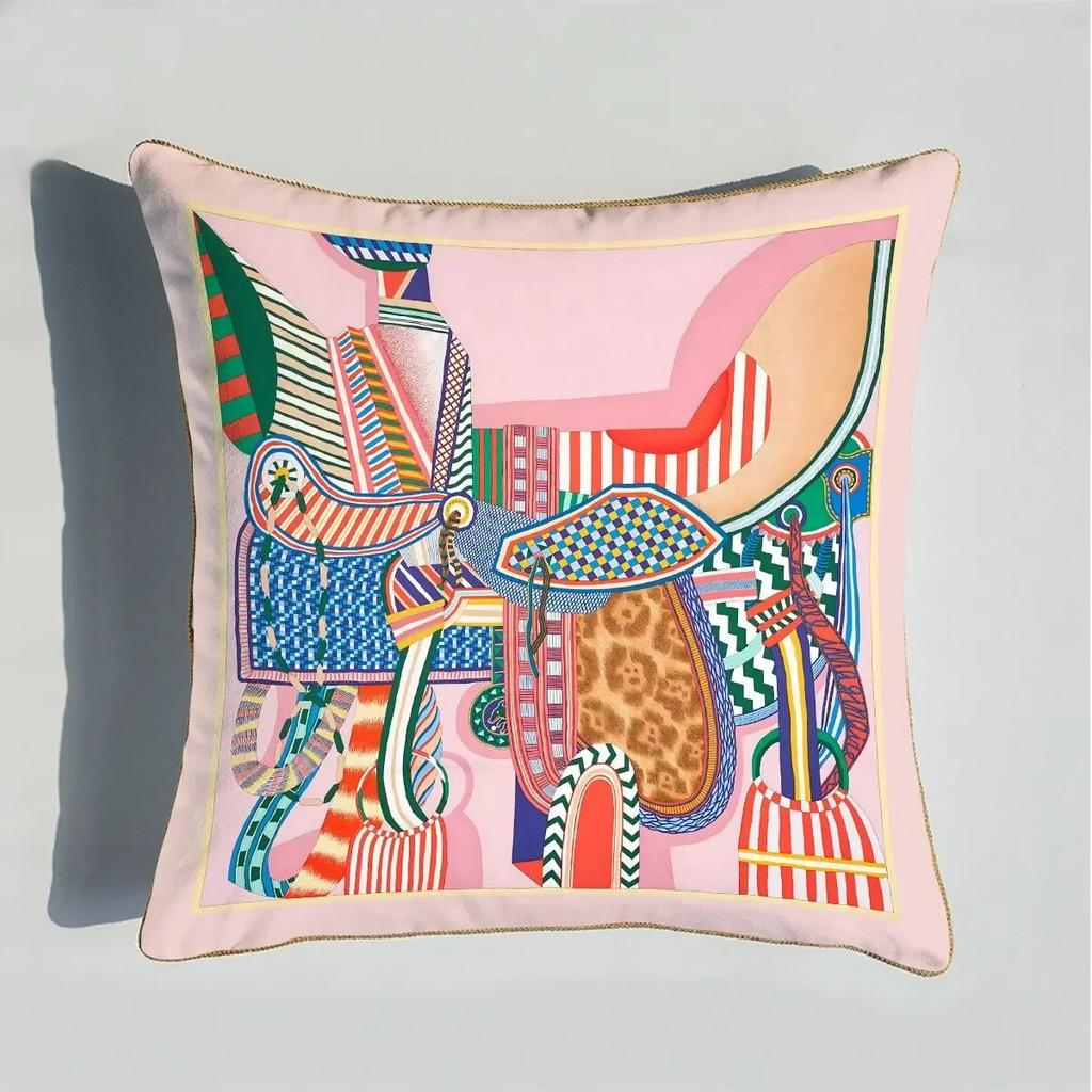 40/45/50/60cm Throw Pillow Polyester Cushion Cover Print Palace Rose Horse Pattern Sofa Couch Pillows for Home Decor Pillowcase