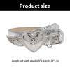 All Matching Belt for Women and Girl Love Heart Wing/Flower Buckle Popular PU Belt Adjustable Waistband for Jeans Pants