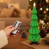 Christmas Tree Shaped Flameless Candle with Remote Control - Battery Operated Holiday Home Decor