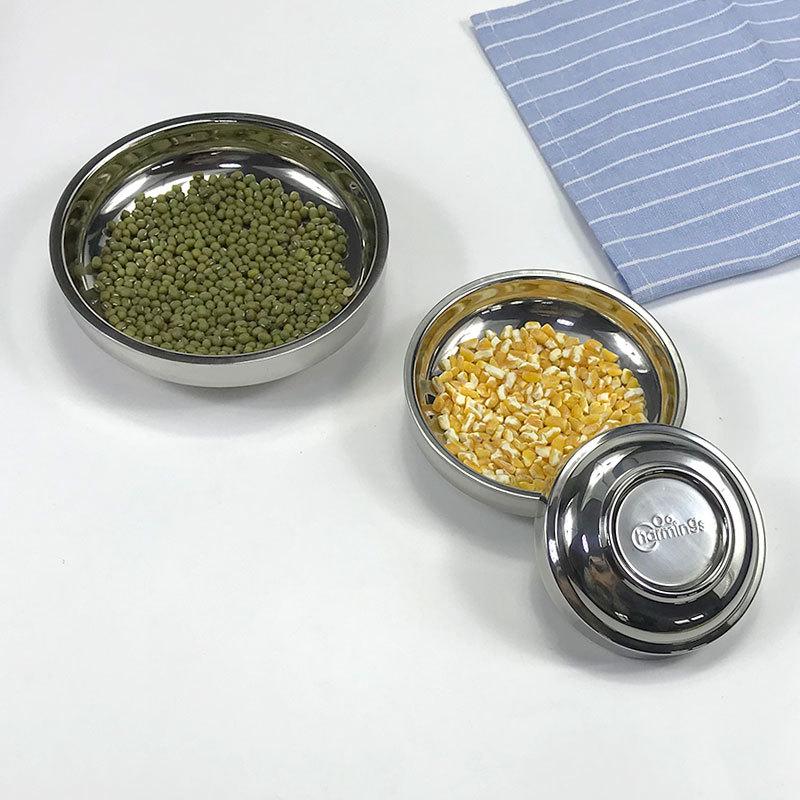 Stainless Steel Double-Layer Sauce and Snack Dish