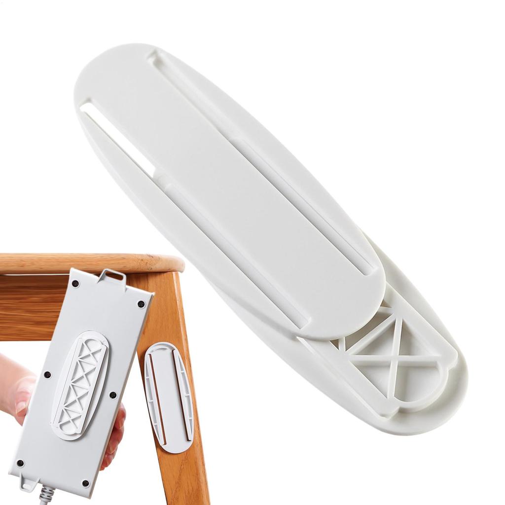 Self-adhesive Power Strip Organizer Fixer Wire Socket Power Strip Hanging Sliding Rail Plastic Home Cable Plug Holder Rack