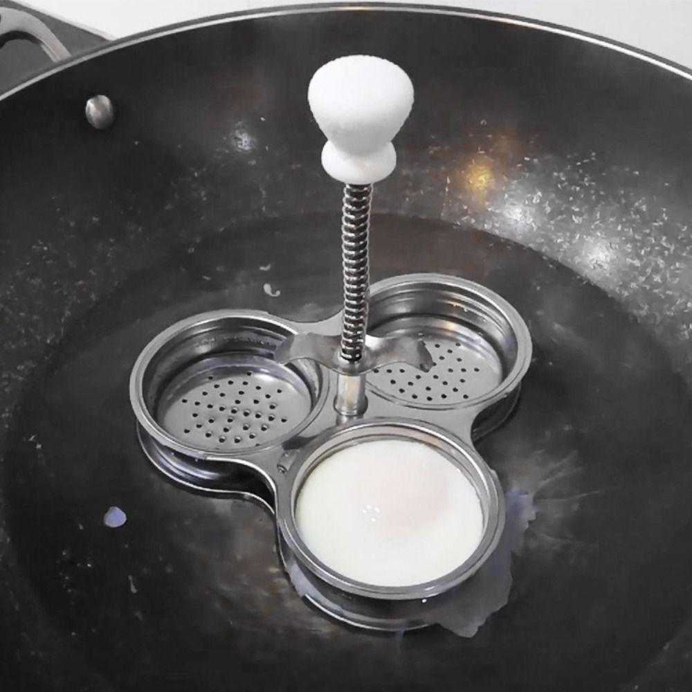 Non-Stick Poached Egg Maker 3 Grids Eggs Cooker High Quality Egg Poaching Pan  Cooking Tool