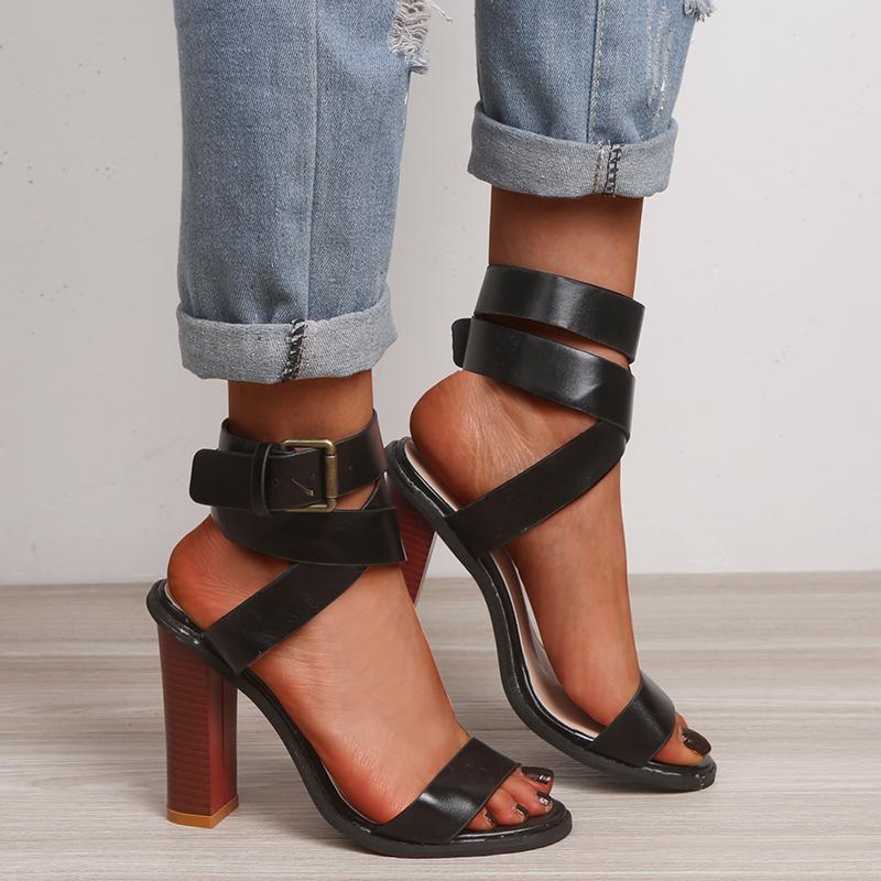 thick strap heel