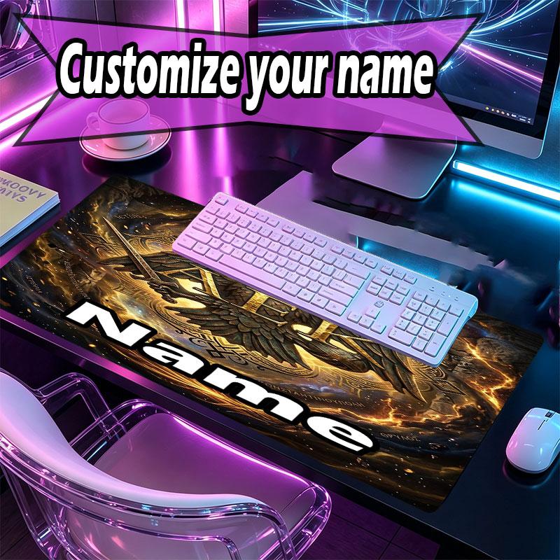 Custom Name Personalized AEK Athens FC Pattern Mousepad, Laptop PC Desk Mat, Decorative Desk Mat for Home Keyboard Pad Gift