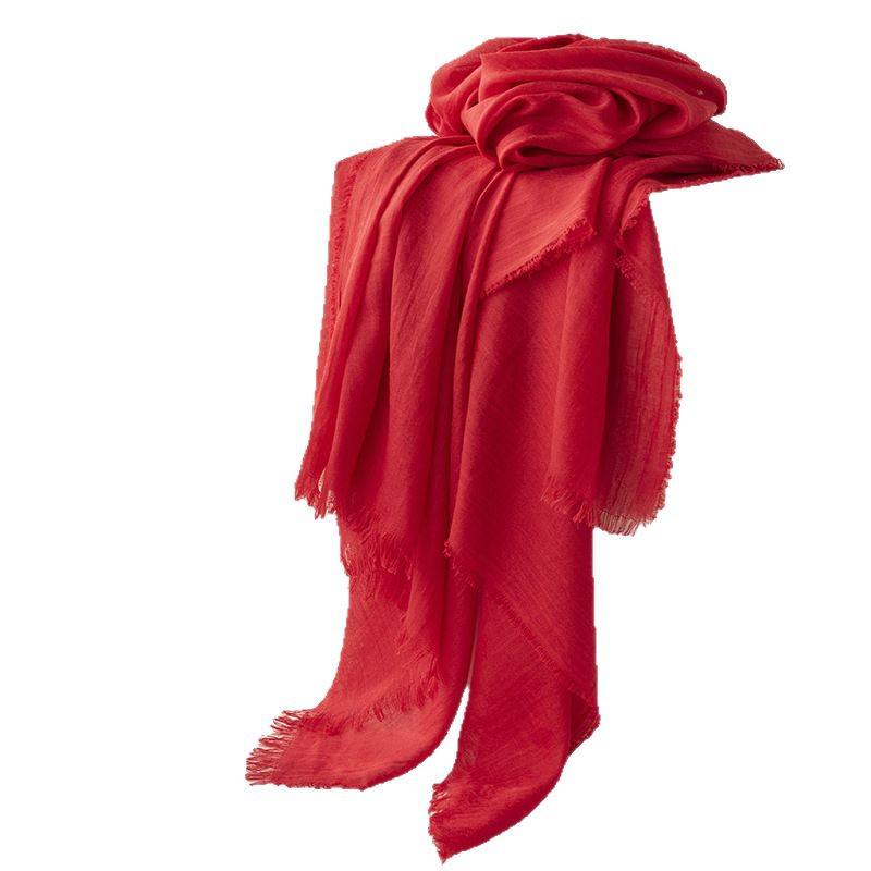 Women's High-End Summer Sun Protection Scarf - Imitation Cotton Linen Texture, Silk Blend Shawl & Headscarf