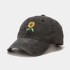 Baseball Cap Women's New Washed Retro Sunflower Embroidered Cap Outdoor Travel Sun Protection Hat Men