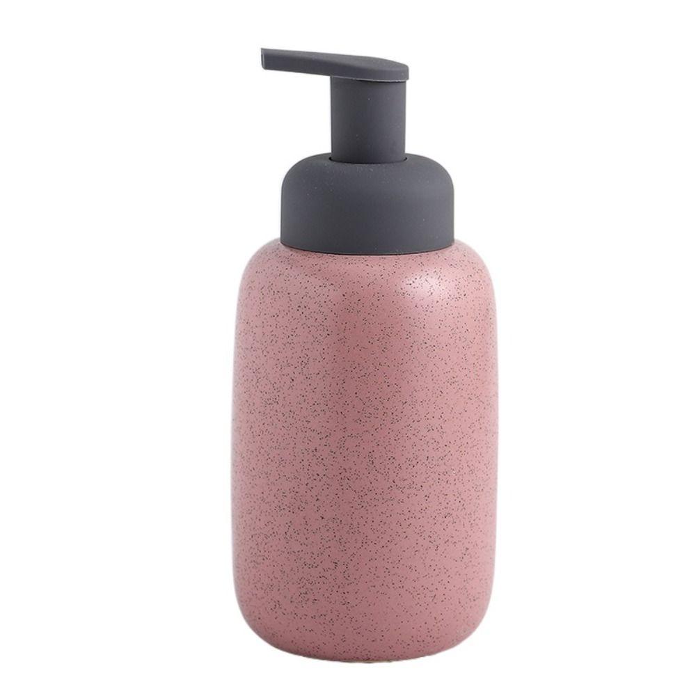 

Multi-shape Foaming Liquid Soap Dispenser Speckled Matte Foamer Sparkling Bottle Hotel Red-Straight cylinder type