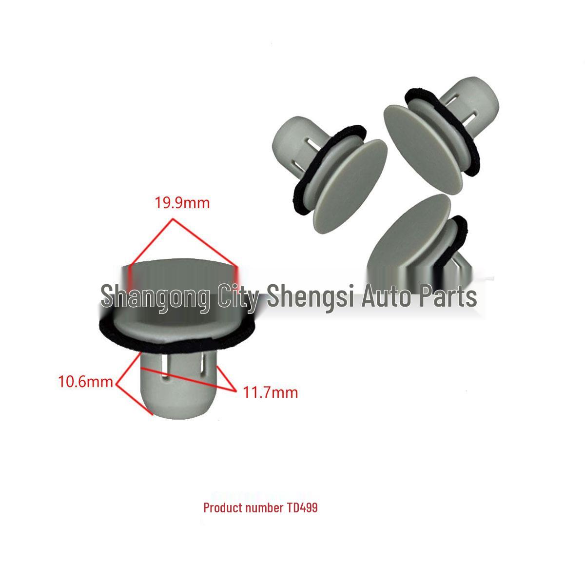 

Toyota Door Panel Accessories: Guard Board, Skirt Fixing Clip, Wheel Arch Lining Buckle. 10000 units