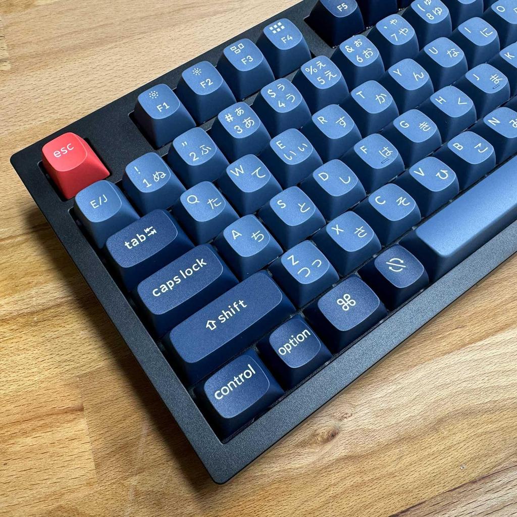 Keychron Double Shot PBT OSA Keycaps for JIS Full Set and Light Layout, (Gray Blue)