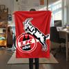 1 stuks FC KÖLN Print Flanellen Deken, Hoge kwaliteit Comfortabel voor Alle Seizoenen, Woondecoratie, Warmte en Comfort, Perfect voor Kerstcadeaus52