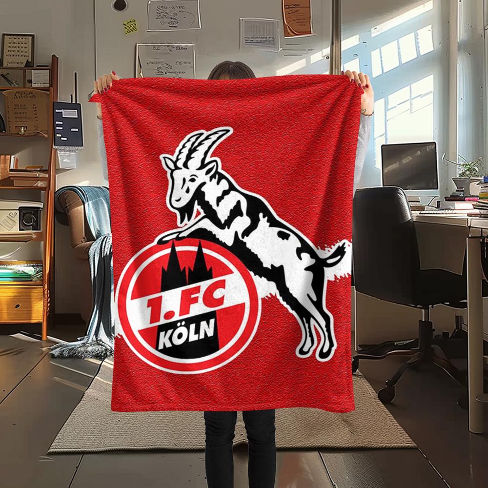 1 stuks FC KÖLN Print Flanellen Deken, Hoge kwaliteit Comfortabel voor Alle Seizoenen, Woondecoratie, Warmte en Comfort, Perfect voor Kerstcadeaus52