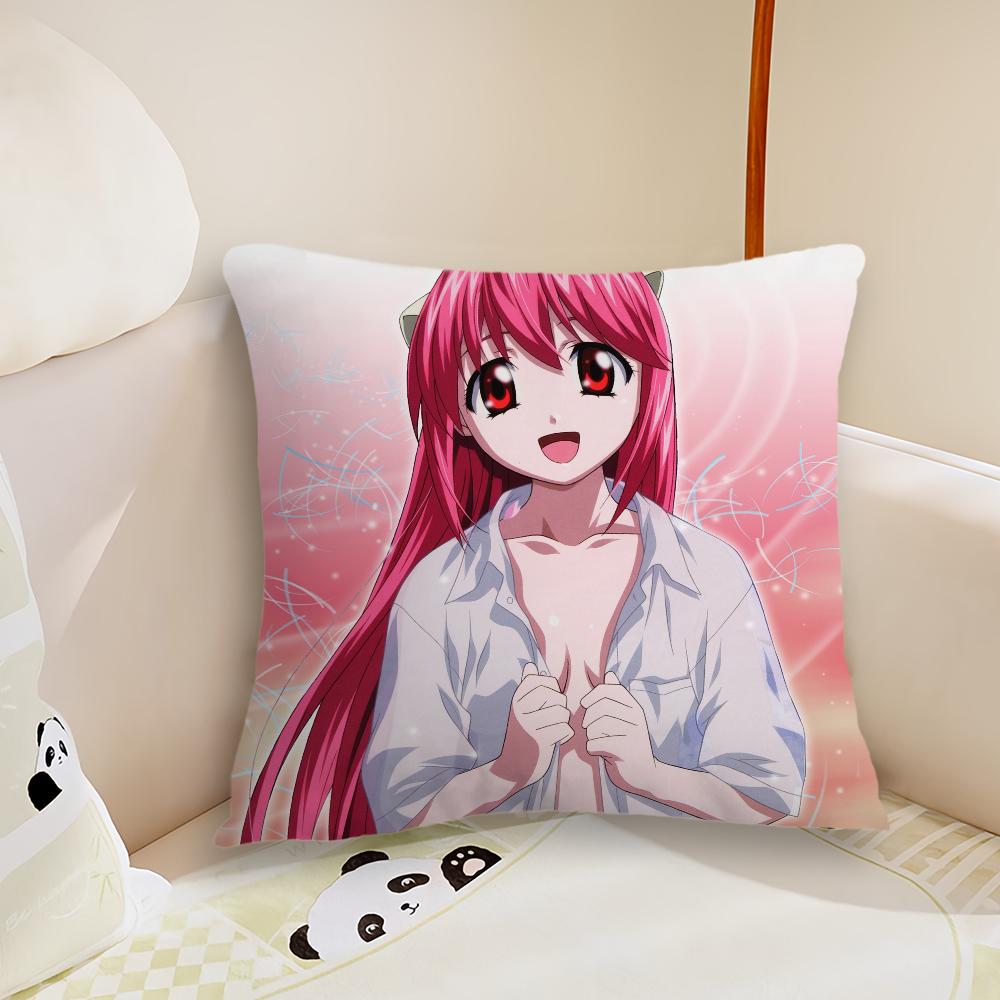 Anime E-Elfen L-Lied Pillow Case Living Room Sofa Cushion Cover Suitable For Home Bedroom Room Decoration
