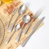Vintage Tableware 304 Stainless Steel Knife Fork Spoon Dessert Main Meal Tea Pastry Tableware