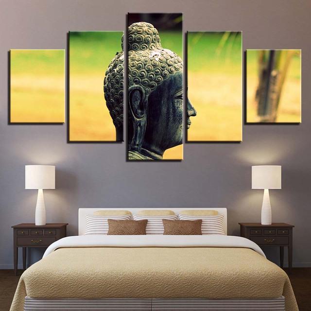 Obraz na płótnie wydruki hd Home Decor 5 sztuk budda Wall Art nowe klasyki modułowy obraz na nocny plakat z grafiką w tle